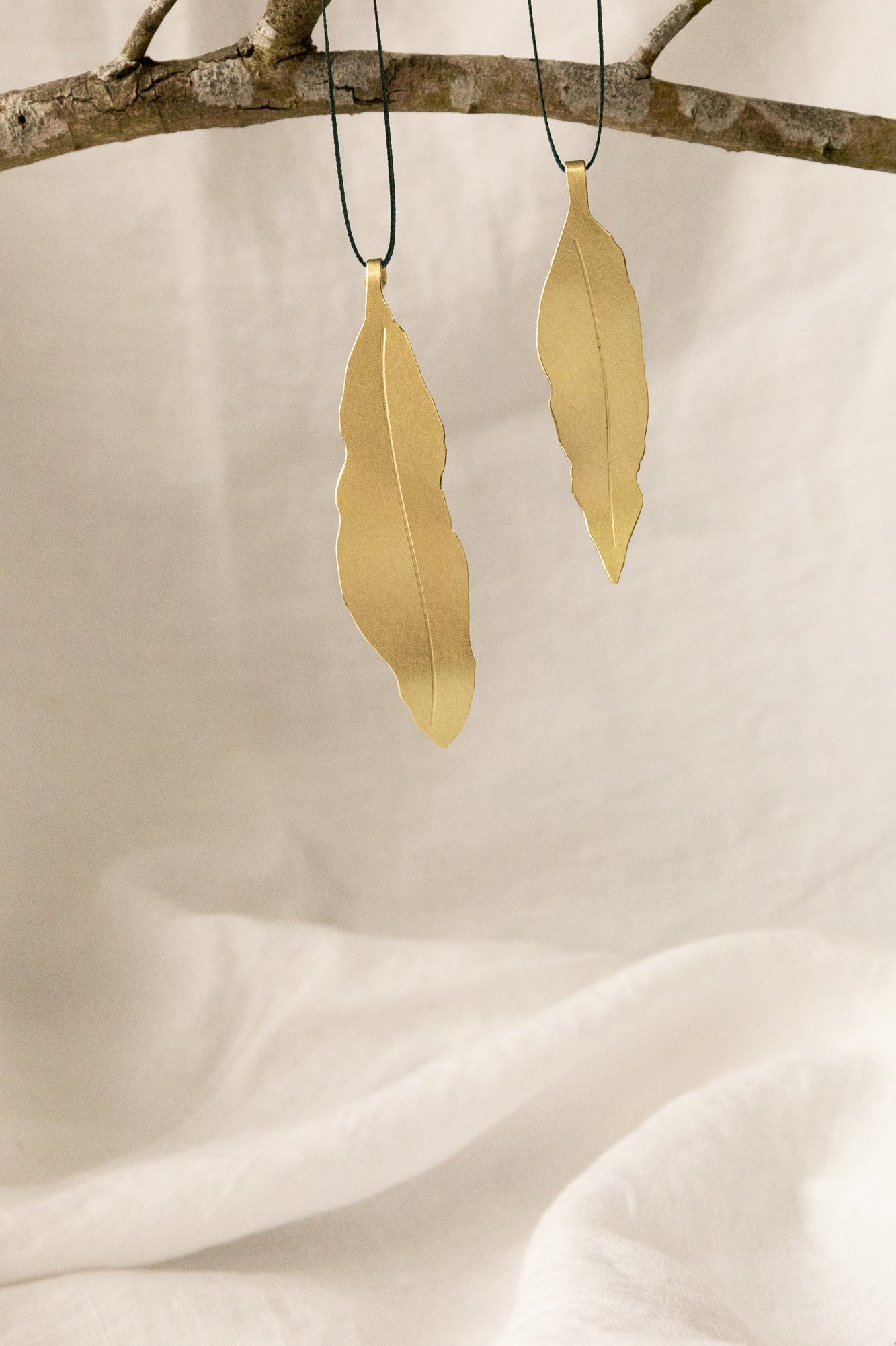 Golden Gum Leaf 12 - set of two