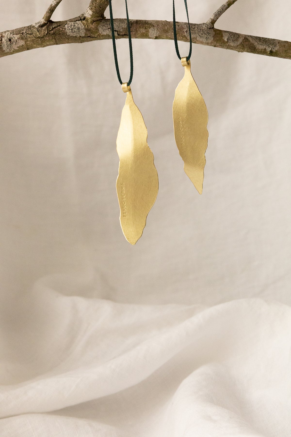 Golden Gum Leaf 12 - set of two