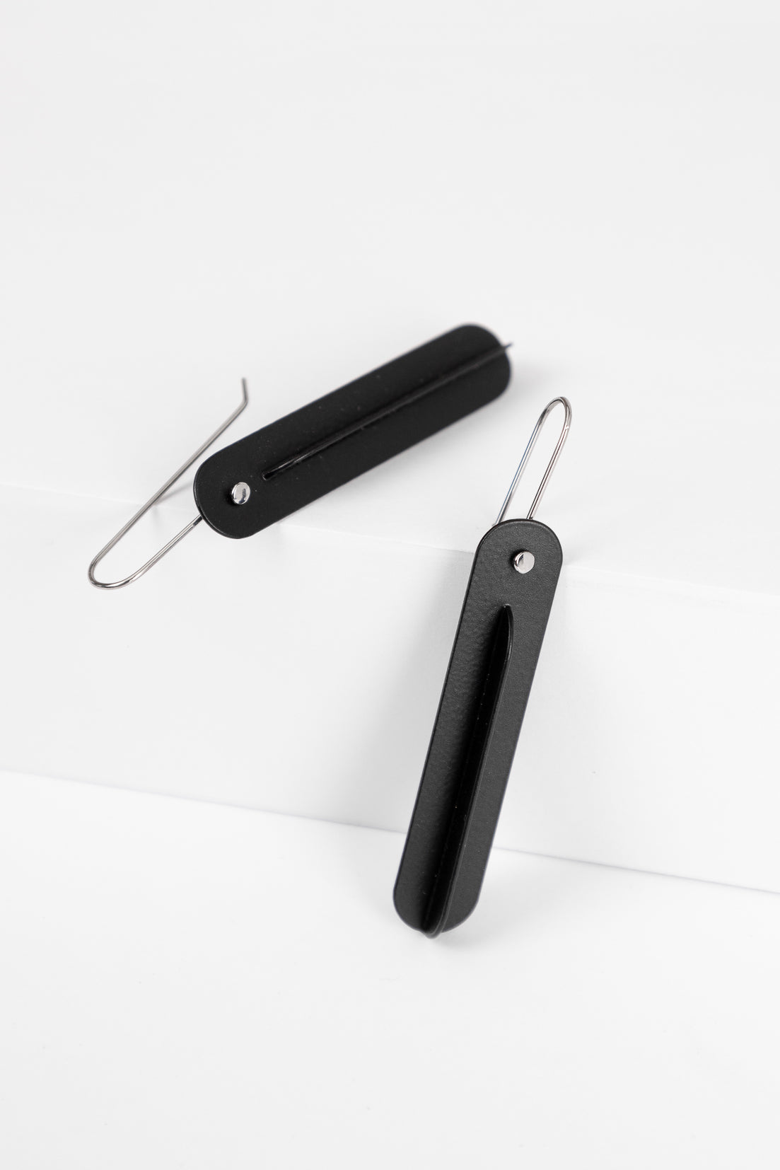 Intersecting Earrings - Large | Black