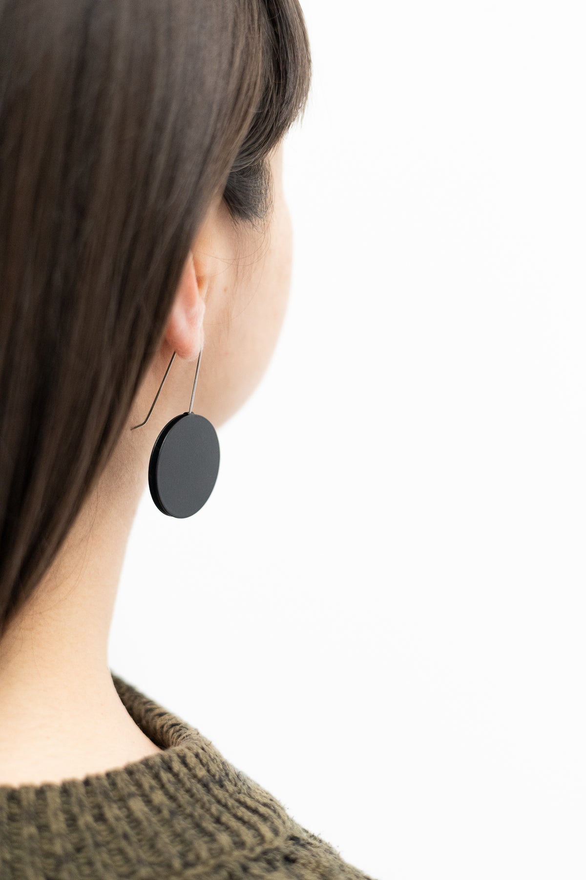 Circle Earrings - Small &amp; Large | Black