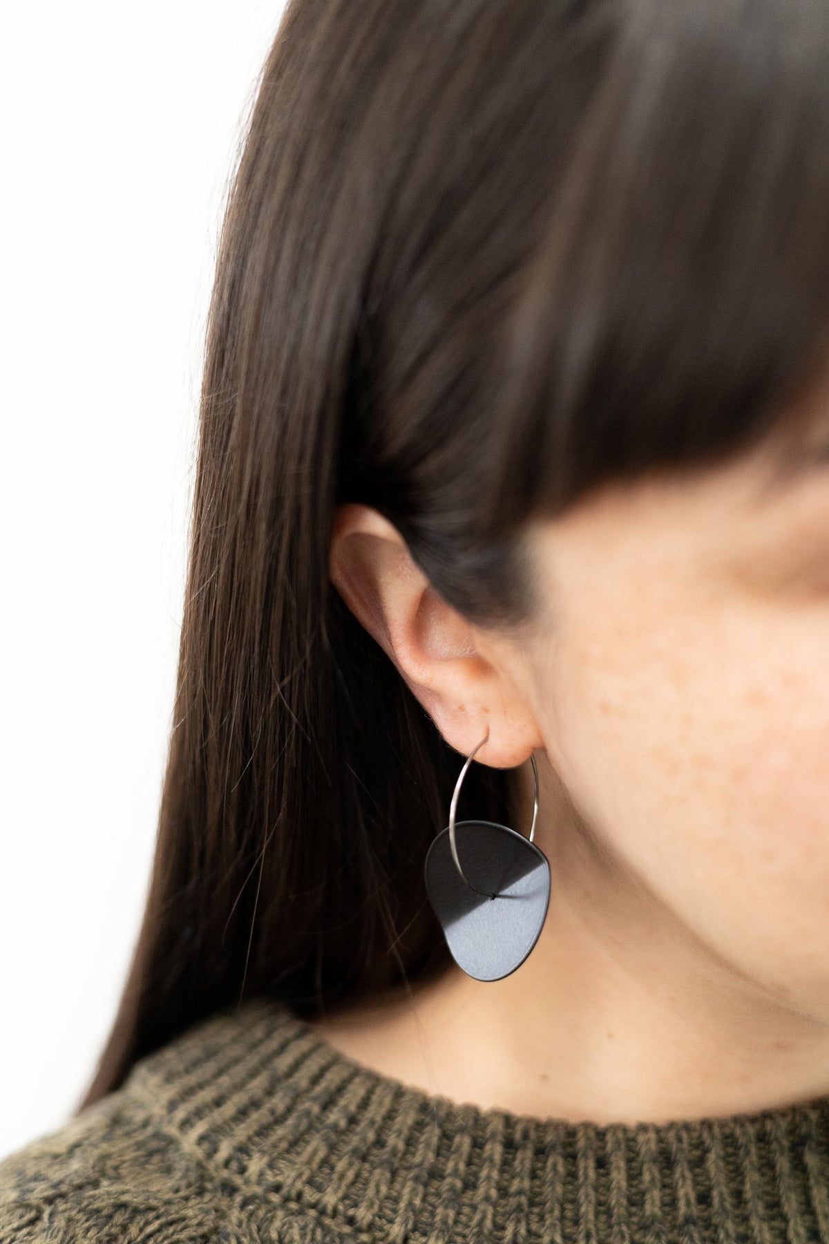 Fold Earrings - Small &amp; Large | Black