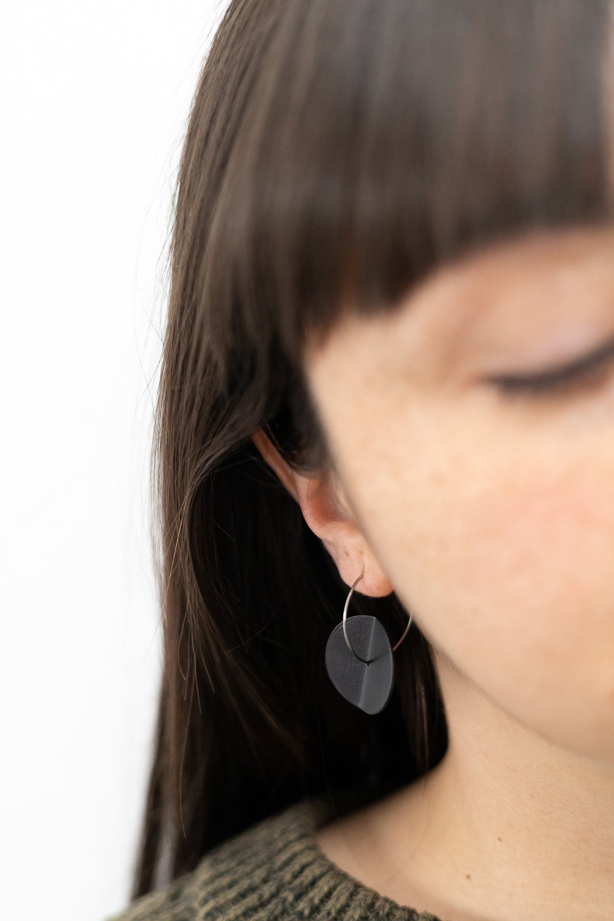 Fold Earrings - Small &amp; Large | Black