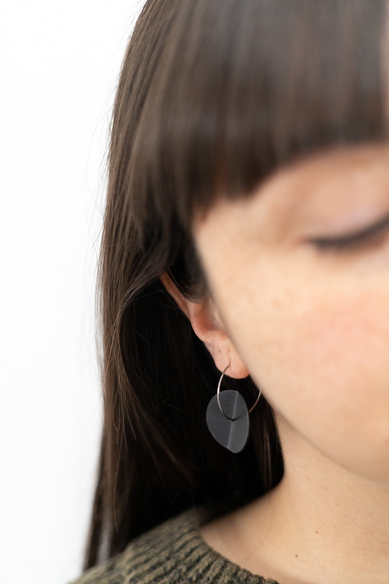 Fold Earrings - Small & Large | Black