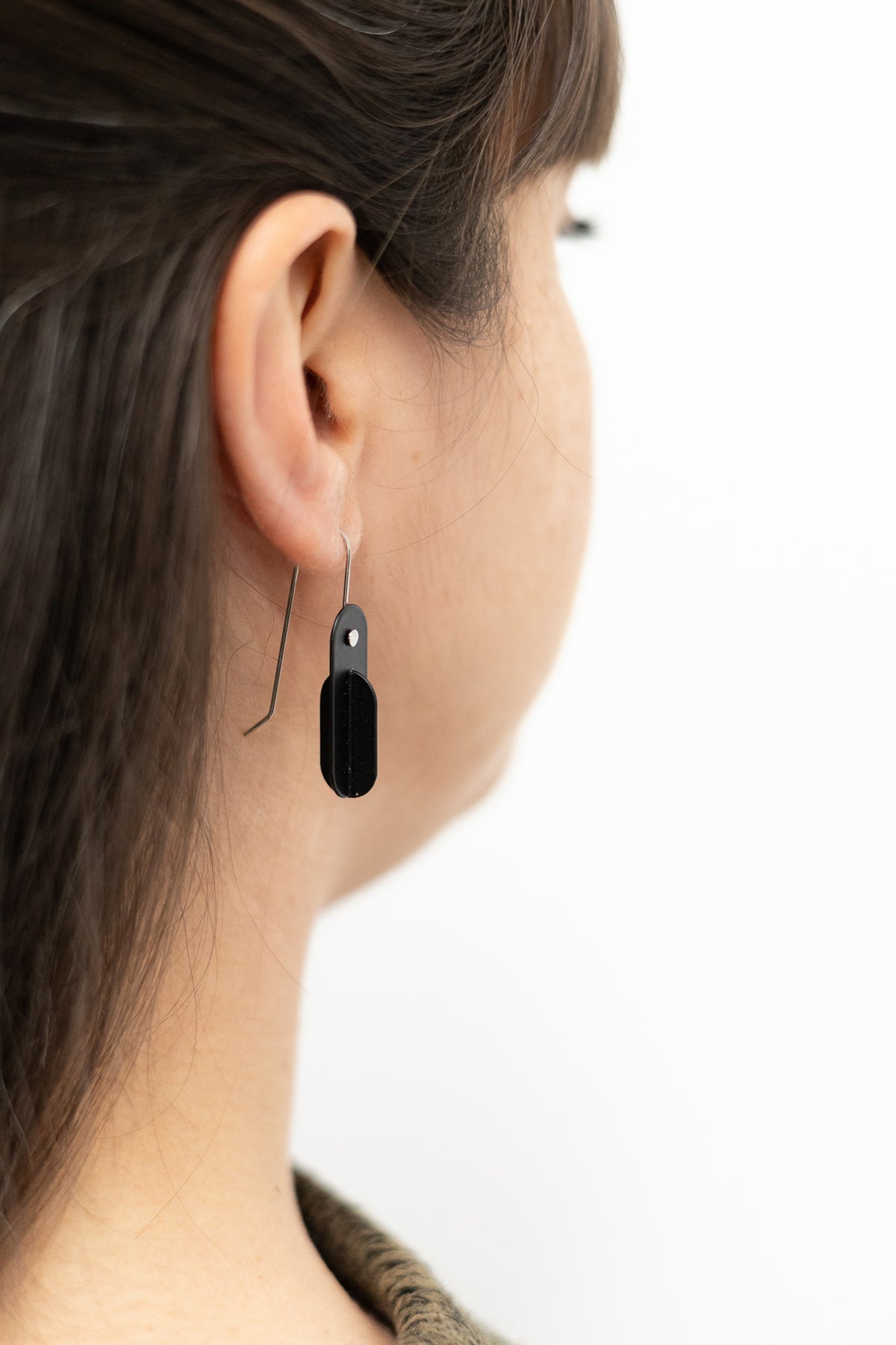 Intersecting Earrings - Small | Black
