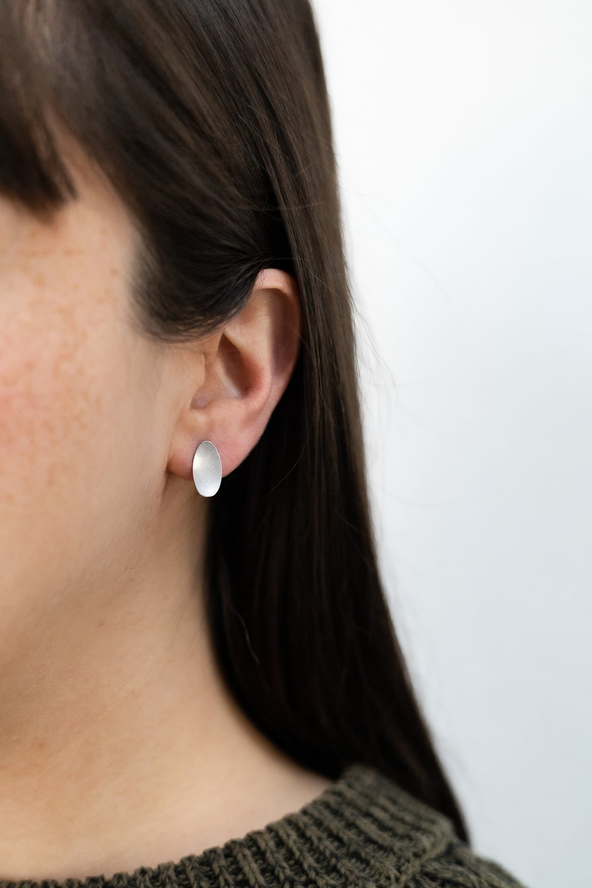 Oval Stud Earrings - Small